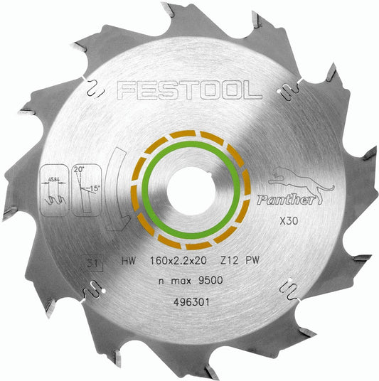 Festool Panther Circular Saw Blade 160x2.2x20 PW12 496301