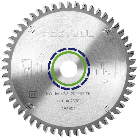 Festool Spezialkreissägeblatt 160x2,2x20 TF52 496306