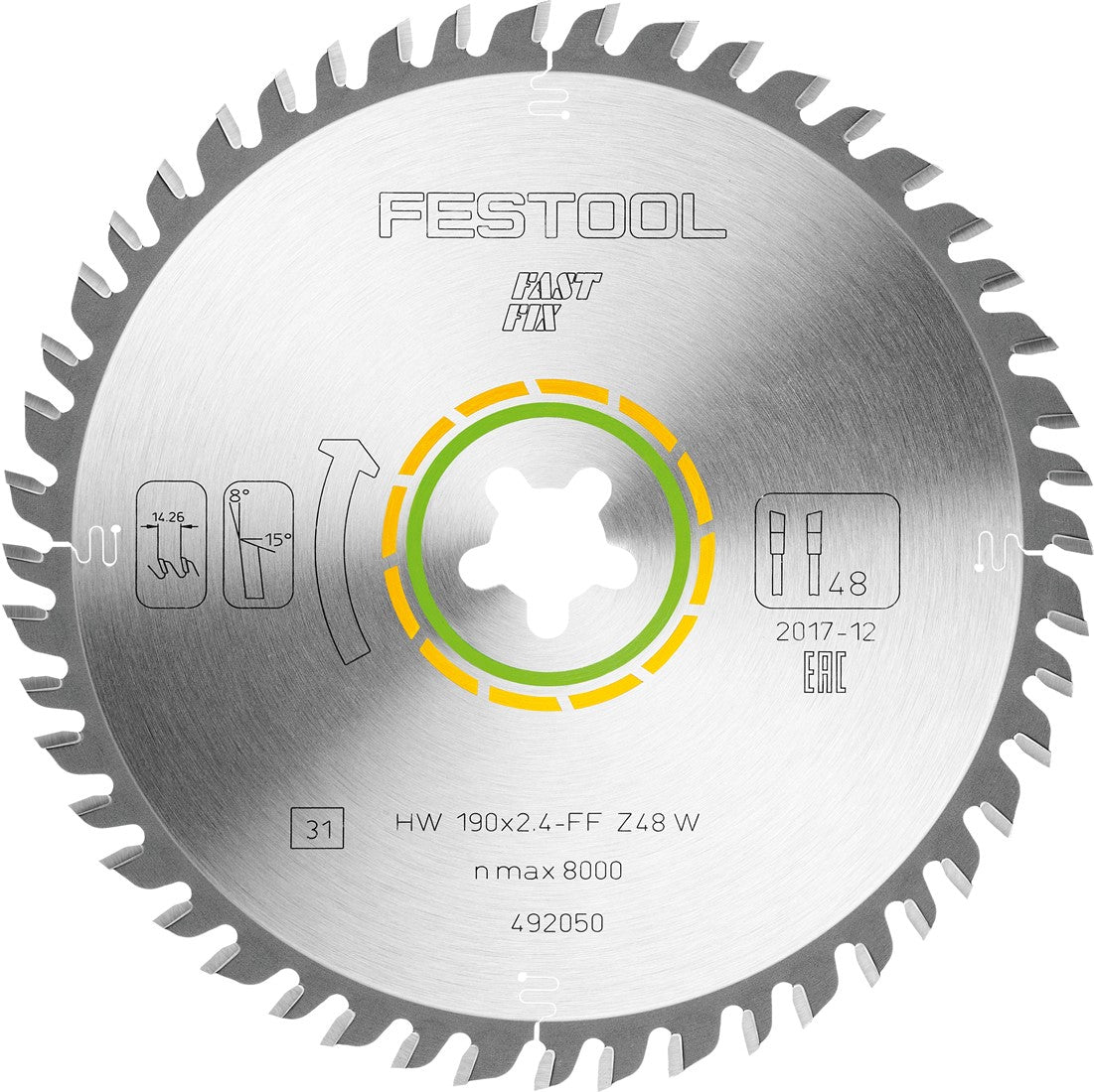 Festool Fine Tooth Circular Saw Blade 190x2.4 FF W48 492050