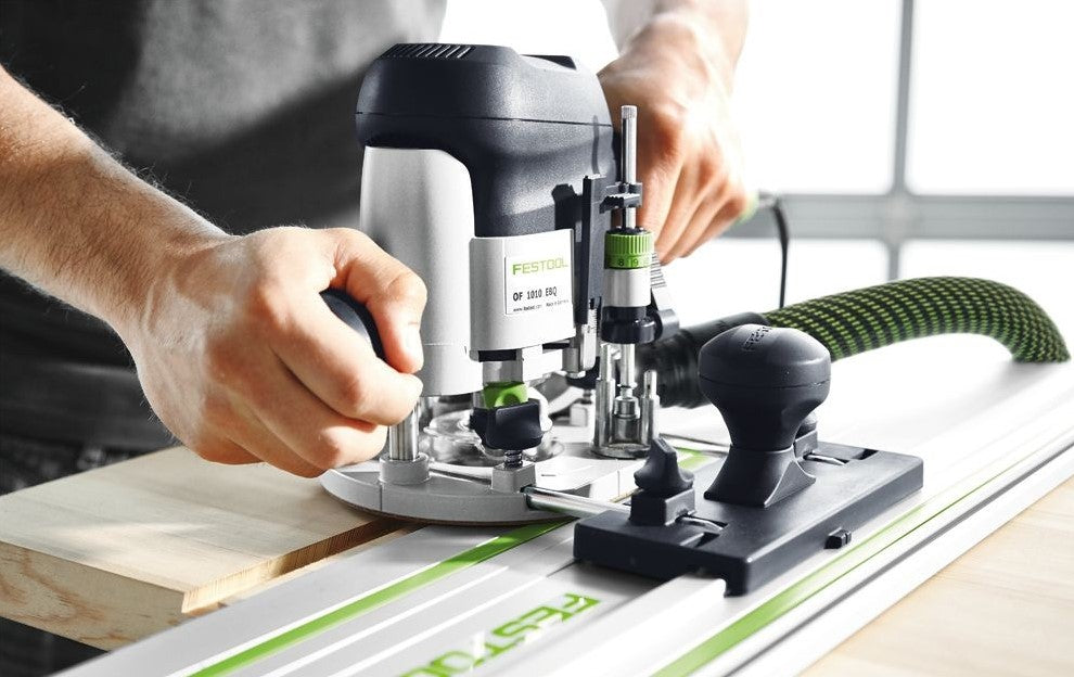 Festool OF 1010 EBQ-Set Oberfräse + Box-OF-S 8/10x HW + Führungsschiene FS 800/2 im Systainer 574384