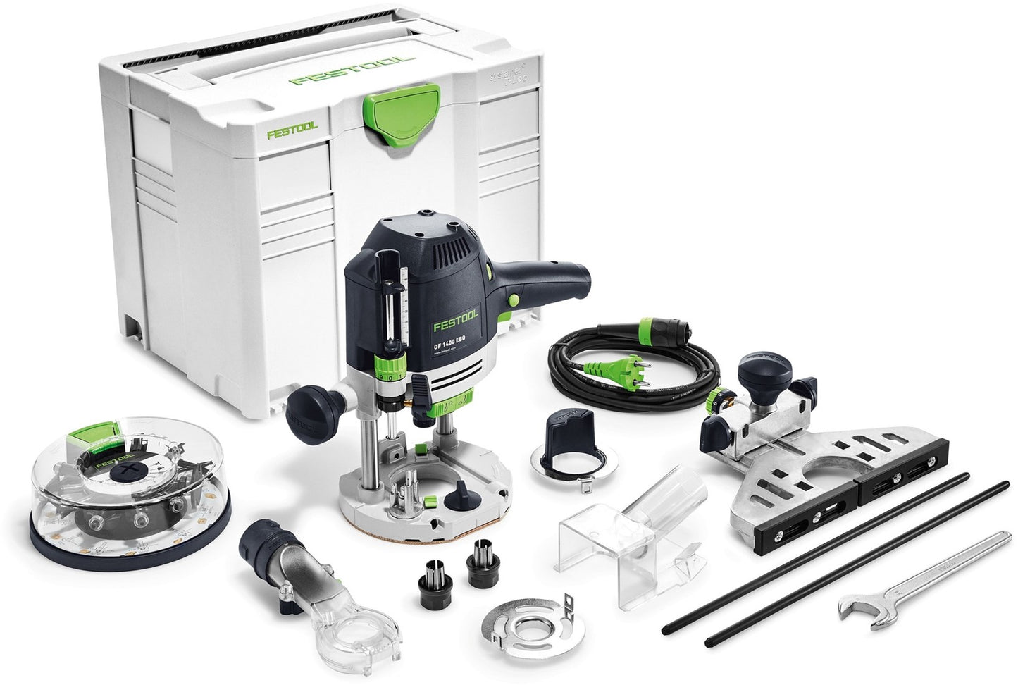 Festool OF 1400 EBQ-Plus Router + Box-OF-S 8/10x HW in Systainer 574398