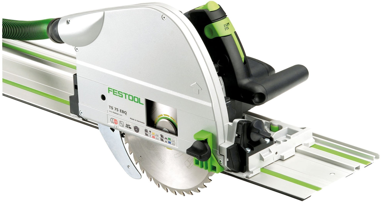 Festool TS 75 EBQ-FS Invalcirkelzaag met Geleiderail FS 1400/2 in doos 561185