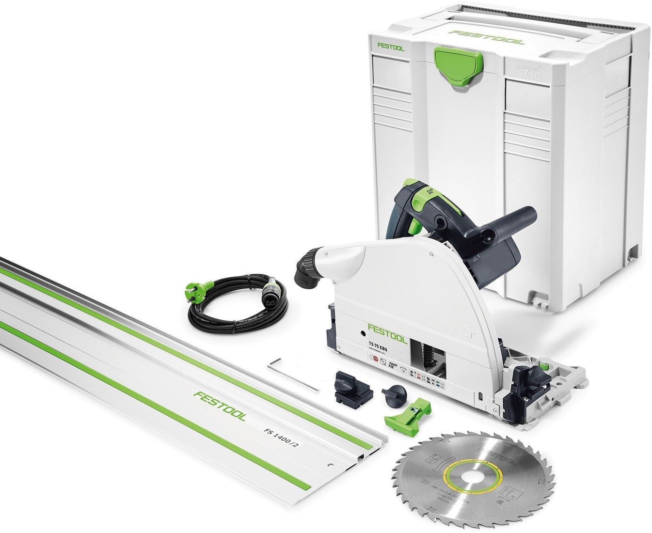 Festool TS 75 EBQ-Plus-FS Tauchsäge mit Führungsschiene FS 1400/2 im Systainer 561512
