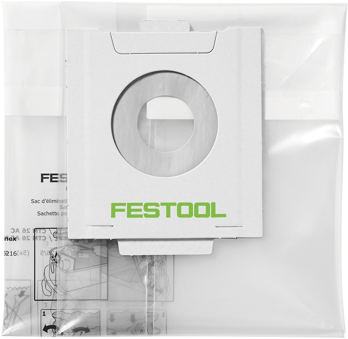 Festool ENS-CT 26 AC/5 Einweg-Staubbeutel aus Kunststofffolie 496216