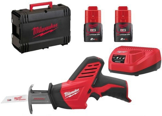 Milwaukee C12 HZ-202C Akku-Kompakt-Säbelsäge 12 V 2,0 Ah Li-Ion M12™ Subcompact HACKZALL™ im Koffer – 4933441195