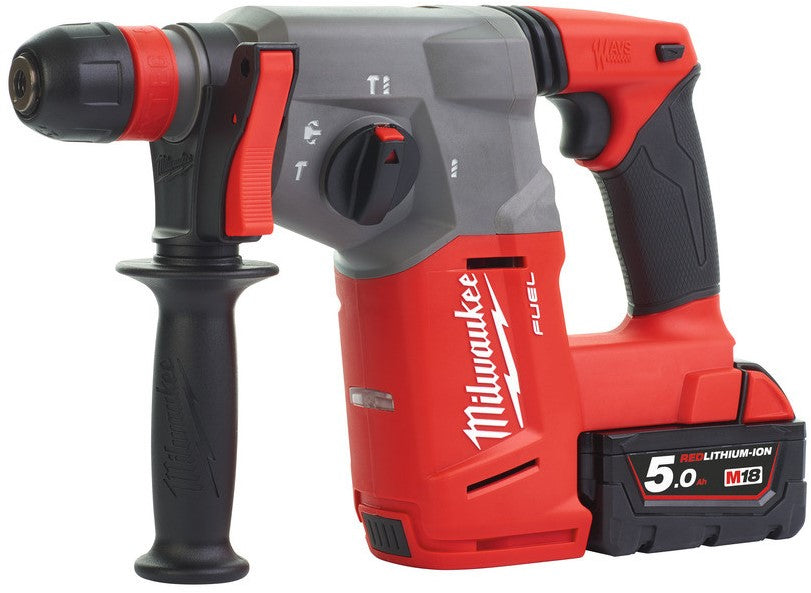 Milwaukee M18 CHXDE-502C Cordless Hammer Drill SDS+ 18V 5.0Ah Li-Ion + Dust extraction unit M18 FUEL™ in case - 4933448185