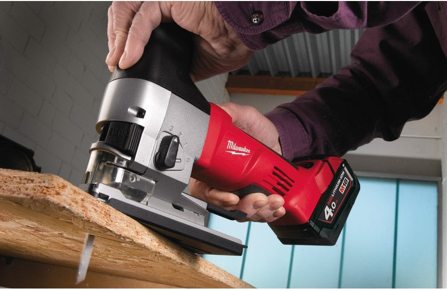 Milwaukee HD18 JSB-402C Cordless Jigsaw with Button Handle 18V 4.0Ah Li-Ion M18™ Heavy Duty in Case - 4933426660