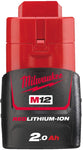 Milwaukee M12 B2 Li-Ion Accu 12V 2.0 Ah - 4932430064