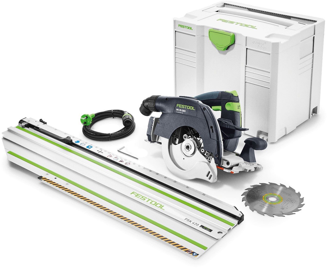 Festool Säbelsäge HK 55 EBQ-Plus + Führungsschiene FSK420 im Systainer 574678