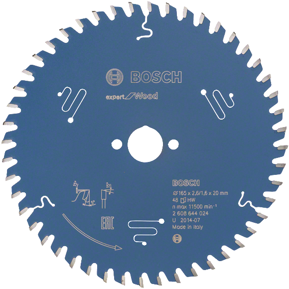 Bosch Blue Expert for Wood Circular Saw Blade 165x2.6/1.6x20mm 48T