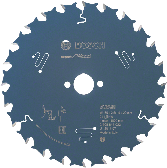 Bosch Blue Expert for Wood Circular Saw Blade 165x20mm 24T