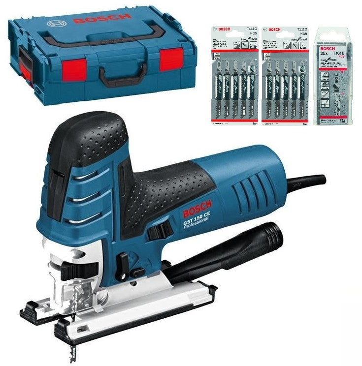 Bosch Blauw GST 150 CE Decoupeerzaag + 35 Zaagbladen in L-Boxx - 0601512008