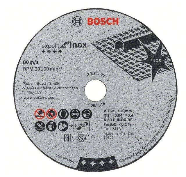 Bosch Blue Cutting disc Expert for INOX 76mm 5 pcs