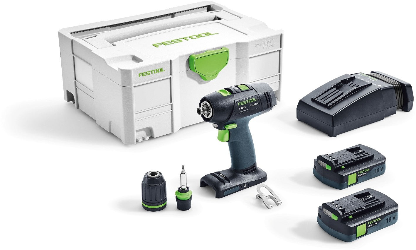 Festool T 18+3 Li 3.1 Compact Cordless Drill in Systainer 574908