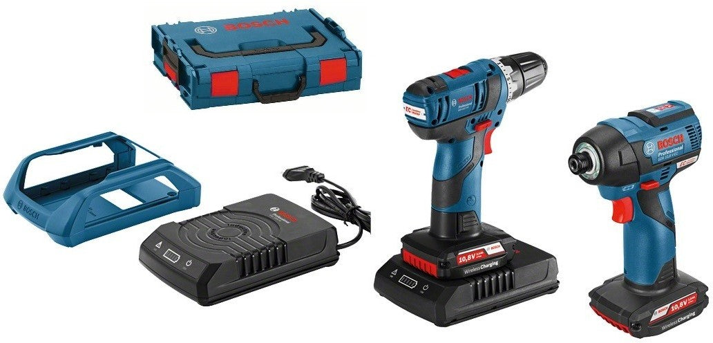 Bosch Blue GSR 12 V-EC Cordless Drill 12V + GDR 12 V-EC Cordless Impact Driver 12V 2.5Ah Li-Ion in L-Boxx