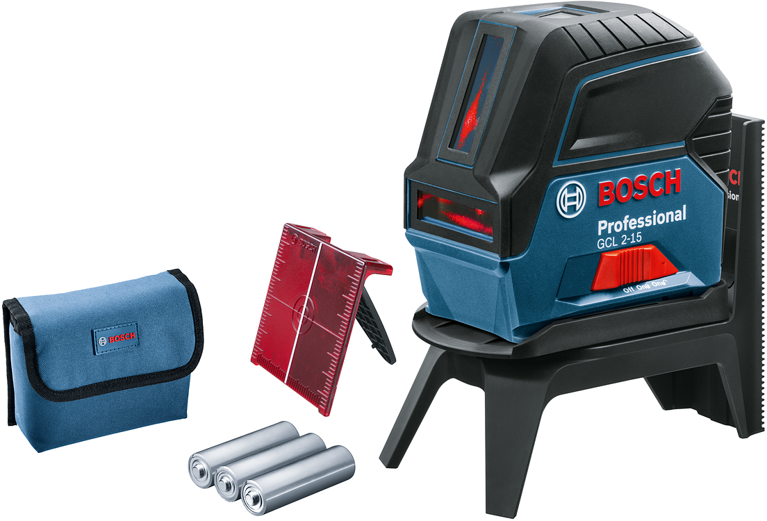 Bosch Blauw GCL 2-15 Kruislijnlaser met loodlijnfunctie in tas - 0601066E00