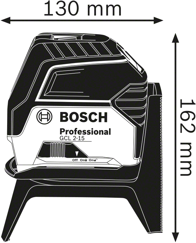 Bosch Blue GCL 2-15 Cross line laser with plumb line function in bag - 0601066E00