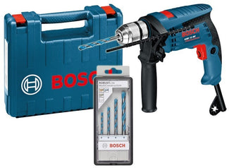 Bosch Blauw GSB 13 RE Klopboormachine 600W in Koffer + 4-delige Borenset + 0601217103