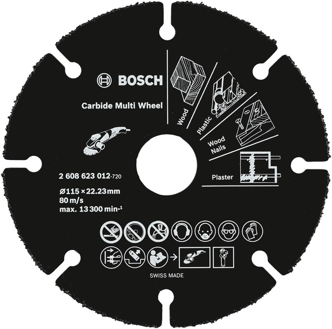 Bosch Blue Cutting Disc Tungsten Carbide Multi Wheel 115mm.