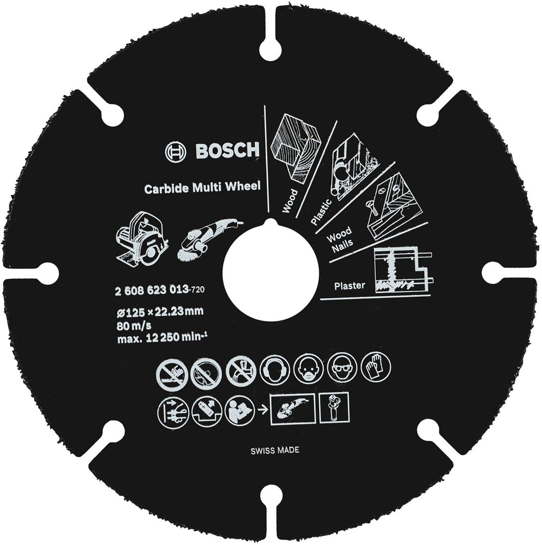 Bosch Blue Cutting Disc Tungsten Carbide Multi Wheel 125mm.