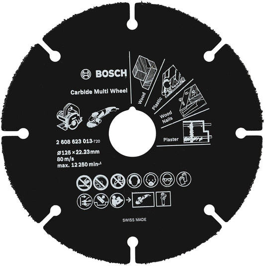 Bosch Blue Cutting Disc Tungsten Carbide Multi Wheel 125mm.