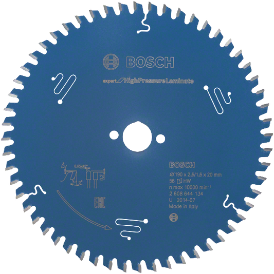 Bosch Blue Expert for HighPressureLaminate Circular Saw Blade 190x20x2.6/1.6mm 56T