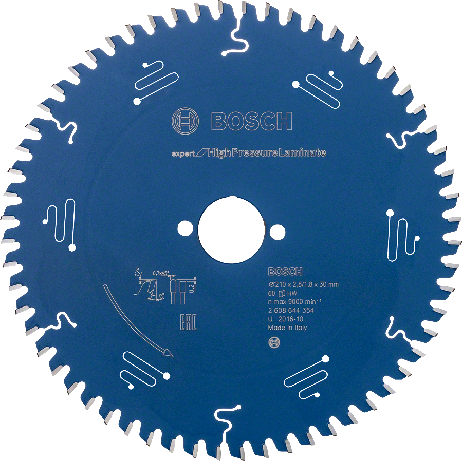 Bosch Blue Expert for HighPressureLaminate Circular Saw Blade 210x30x2.8/1.8mm 60T