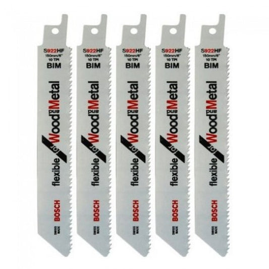 Bosch Blauw S922HF Reciprozaagblad 150mm hout/spijker VE=5 - 2608656016