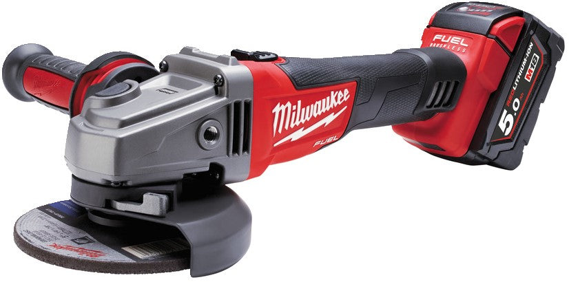 Milwaukee M18 CAG125X-502X Cordless Angle Grinder 125mm 18V 5.0Ah Li-Ion M18 FUEL™ in HD-Box - 4933448866