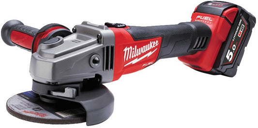 Milwaukee M18 CAG125X-502X Cordless Angle Grinder 125mm 18V 5.0Ah Li-Ion M18 FUEL™ in HD-Box - 4933448866