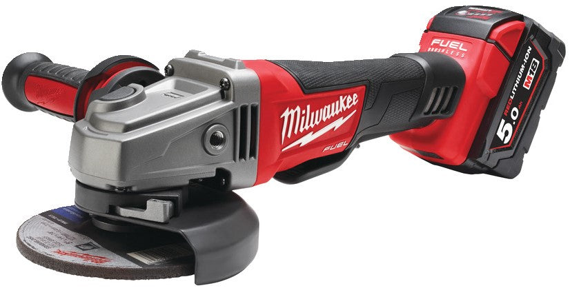 Milwaukee M18 CAG125XPD-502X Cordless Angle Grinder 125mm 18V 5.0Ah Li-Ion M18 FUEL™ in HD-Box - 4933448864