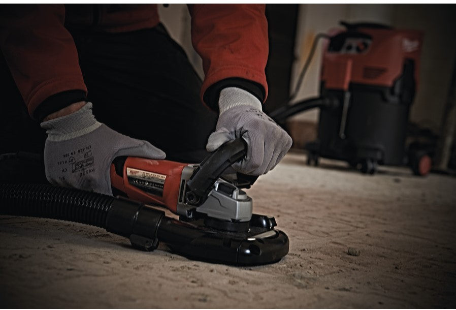 Milwaukee AGV 15-125 XC DEG-SET Haakse Slijper met Stofafzuiging 125mm 1550W in HD Box - 4933448035