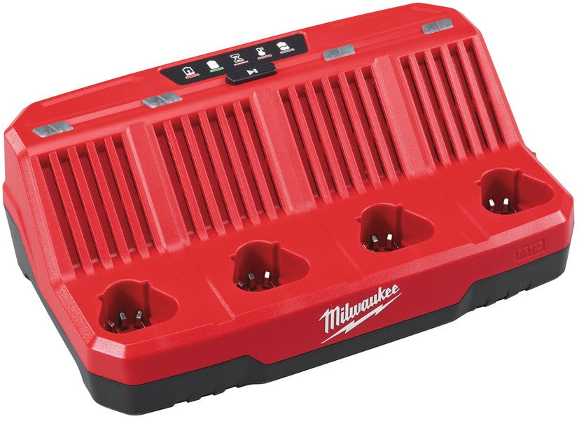 Milwaukee M12 C4 4 bay lader Li-Ion M12™ - 4932430554