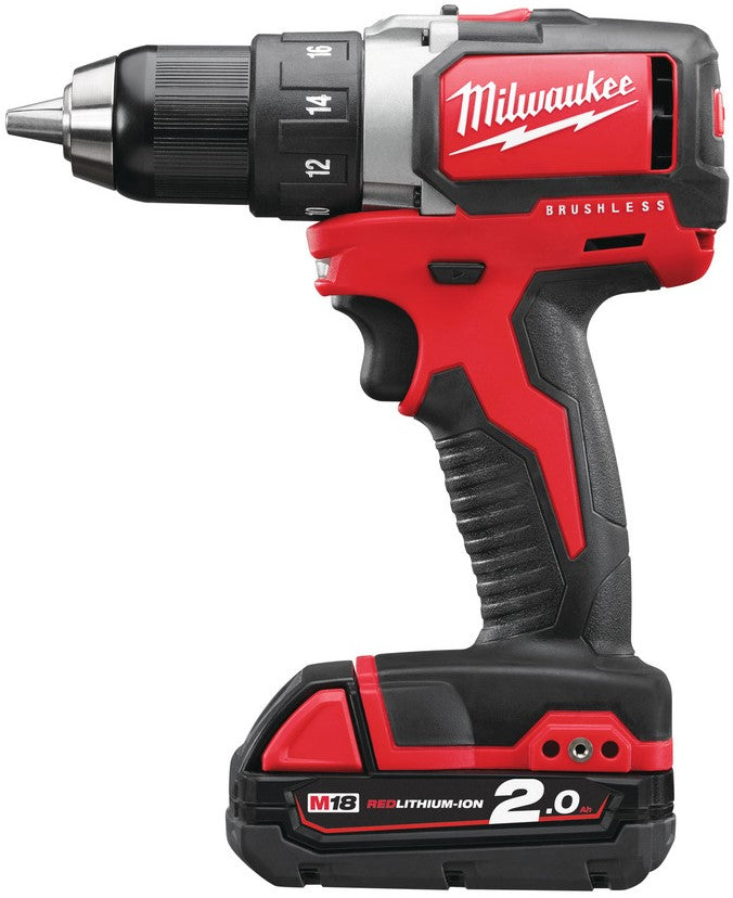 Milwaukee BLDD-202C M18 Compacte boorschroefmachine 18V 2.0Ah Li-Ion in Koffer