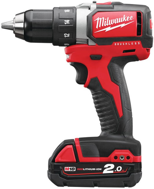 Milwaukee BLDD-202C M18 Compacte boorschroefmachine 18V 2.0Ah Li-Ion in Koffer