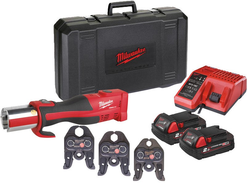 Milwaukee M18 BLHPT-202C M-SET Accu Compact Persgereedschap 18V 2.0Ah Li-Ion M18™ FORCE LOGIC™ in koffer - 4933451133