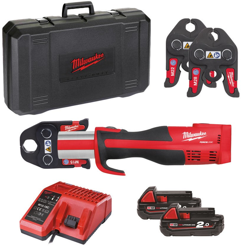 Milwaukee M18 BLHPT-202C M-SET Battery Compact Press Tool 18V 2.0Ah Li-Ion M18™ FORCE LOGIC™ in case - 4933451133