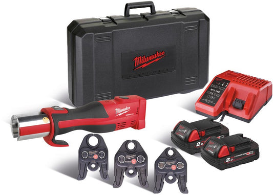 Milwaukee M18 BLHPT-202C TH-SET Kabelloses kompaktes Presswerkzeug 18 V 2,0 Ah Li-Ion M18™ FORCE LOGIC™ im Koffer – 4933451135