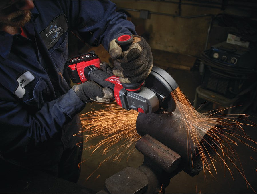 Milwaukee M18 CAG125XPDB-0X Accu Haakse Slijper 125mm met snelstop 18V Losse Body M18 FUEL™ in HD-Box - 4933451427