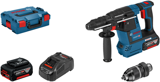 Bosch Professional GBH 18V-26 F Cordless hammer drill 18V 6.0Ah Li-Ion SDS-Plus 2.6J In L-Boxx - 0611910002