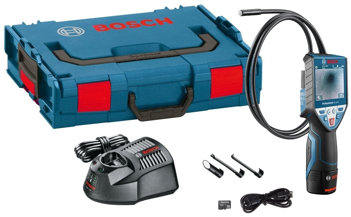 Bosch Blauw GIC 120 C Accu Inspectiecamera 12V + Accu en Lader in L-Boxx