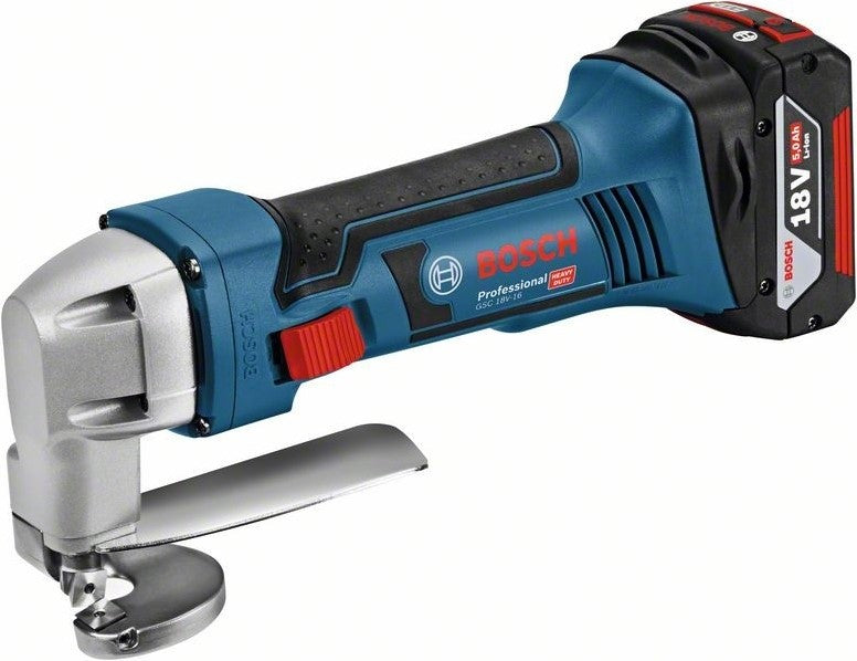 Bosch Blauw GSC 18 V-16 Accu Plaatschaar 18V 5.0Ah Li-ion in L-Boxx