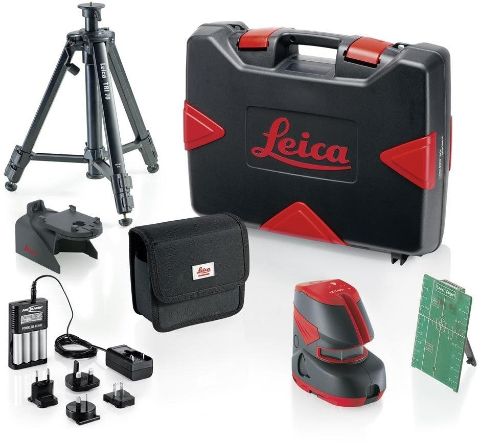 Leica Lino L2G+ Pro Cross line laser green 30m + TRI 70 tripod in case