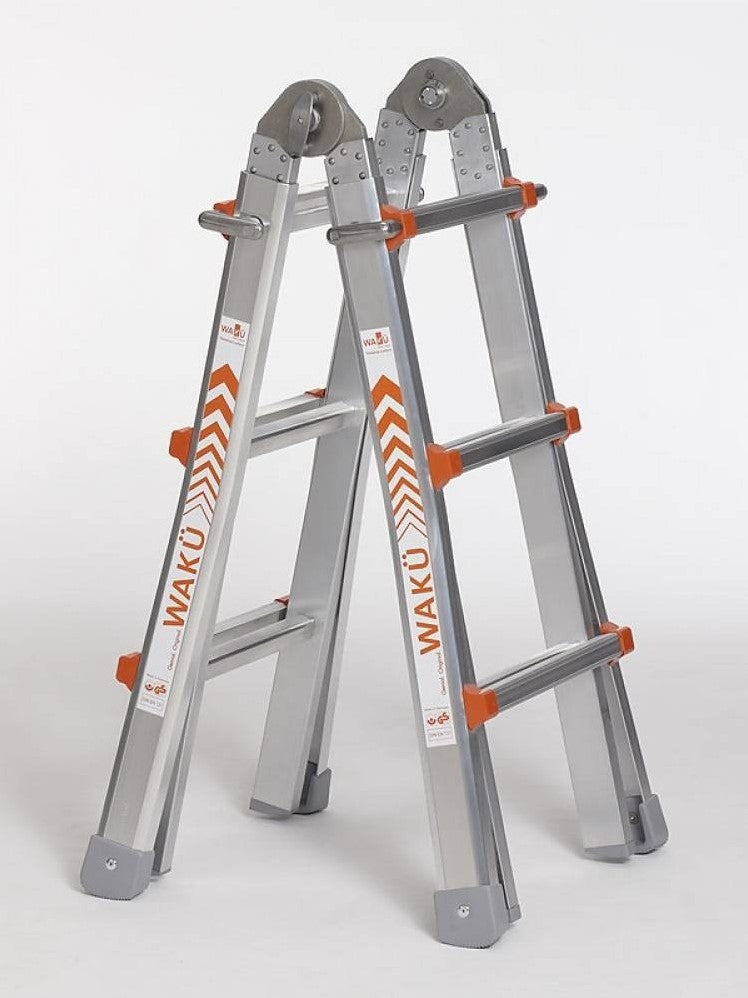 Waku Telescoopladder vouwladder 4x3 treden - 141380010