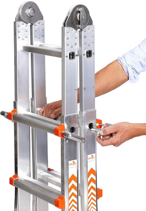 Waku Telescoopladder vouwladder 4x4 treden - 1413800101