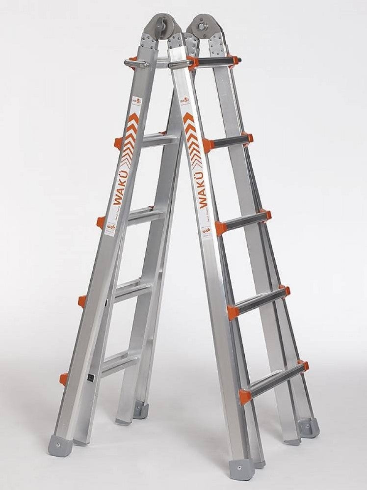 Waku Telescoopladder vouwladder 4x5 treden - 1413800102