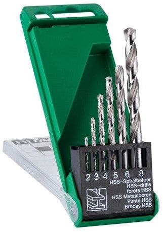 6 piece cassette HSS-G Din 338 drills - 780462