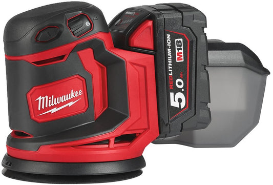 Milwaukee M18 BOS125-502B Akku-Exzenterschleifer 125 mm 18 V 5,0 Ah Li-Ion M18™ in Tasche – 4933464229