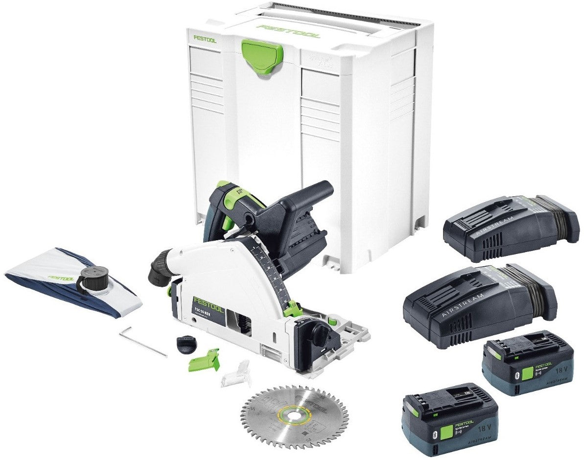 Festool TSC 55 Li 5,2 REBI-Plus/XL-SCA Accu Invalcirkelzaag in Systainer 575689