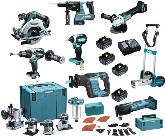 Makita DLX8022TJ2 Akku Kombiset 18V 5.0Ah inkl. Trolley in Mbox
